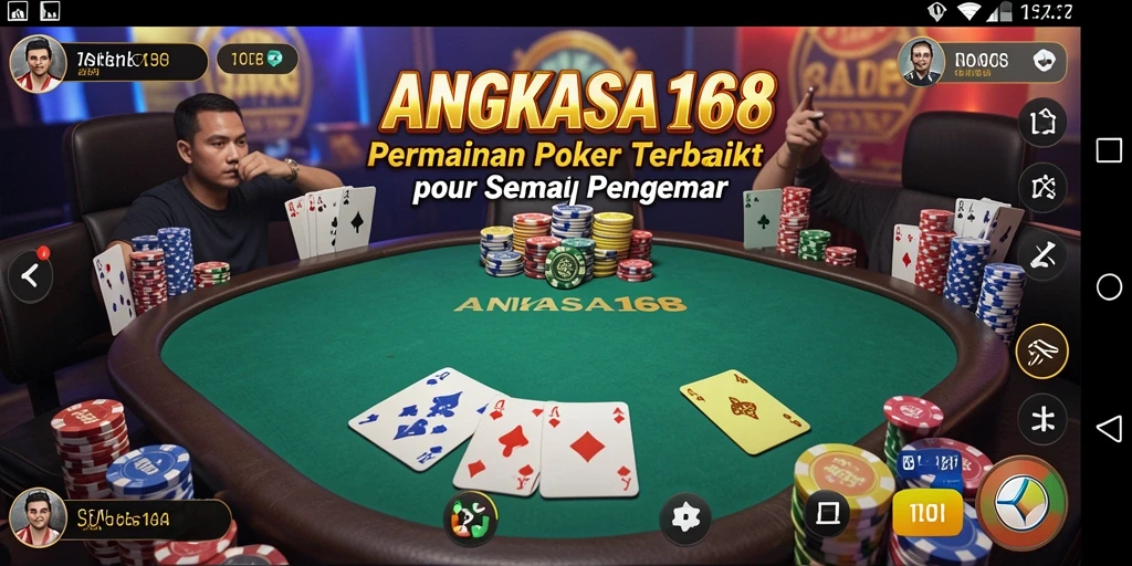 Gameplay Poker yang mendebarkan di ANGKASA168 dengan grafis menawan.