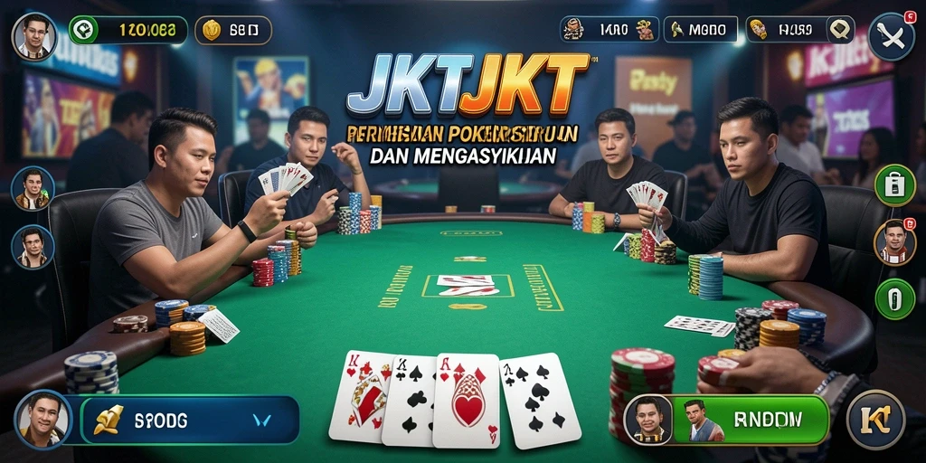Tampilan gameplay poker yang menarik dan interaktif di JKTJKT.