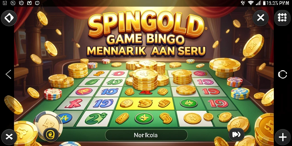 Tampilan gameplay menarik dari SPINGOLD, permainan Bingo yang seru.