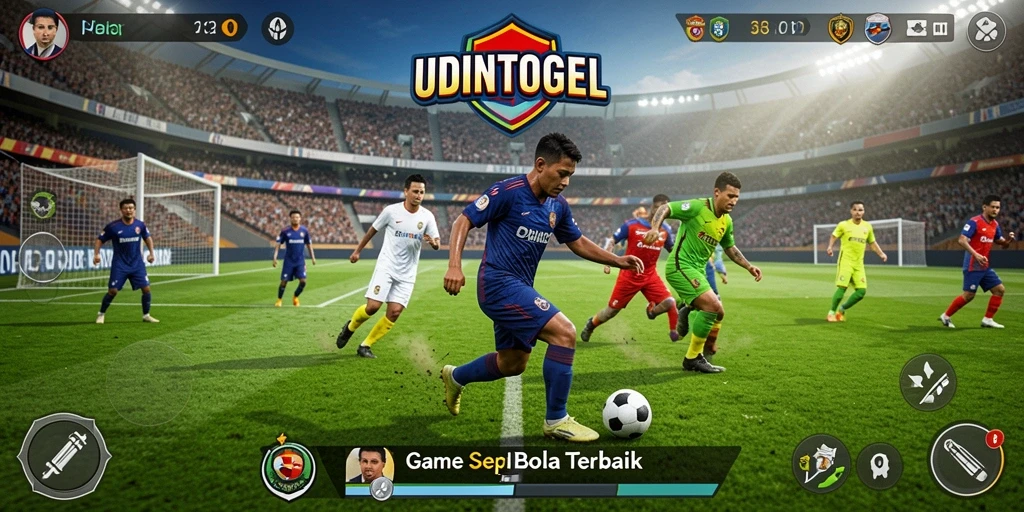 Tampilan game sepak bola yang mendebarkan di UDINTOGEL.